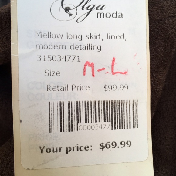 Mellow Brand Elegant Brown Western Style Skirt with Embroidered Details - Picture 12 of 15